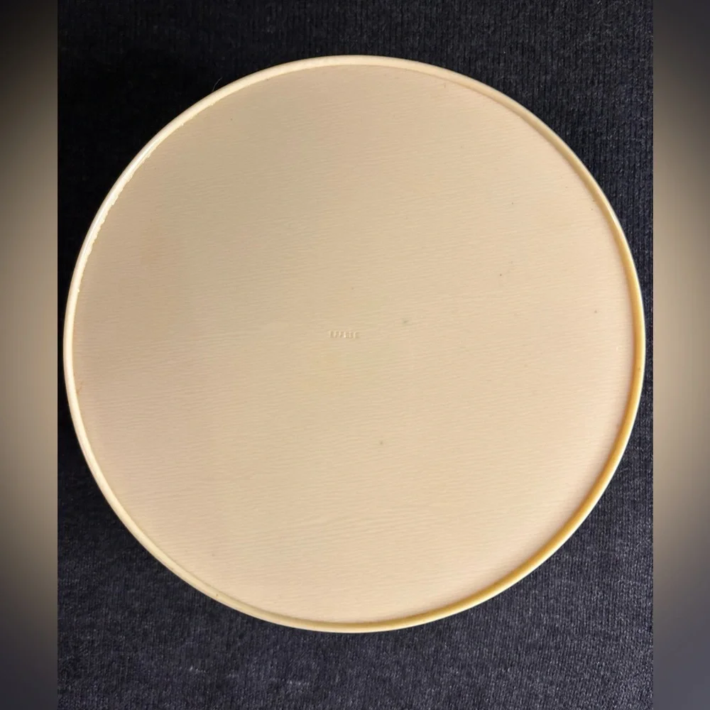 Vintage Powder Box French Yellow Celluloid Made In England Vanity Bowl with Lid